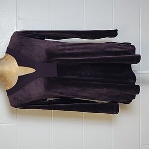 Pure Jill Plum Purple Soft Velour Comfy Top Side Vents